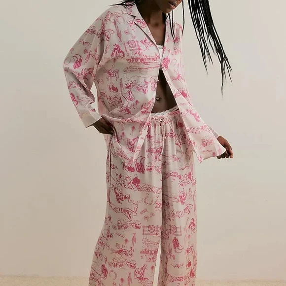 Free People / Dreamy Days Pajama Set NWT Small - Picture 4 of 6